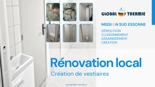 Vestiaires flambant neufs en Essonne
